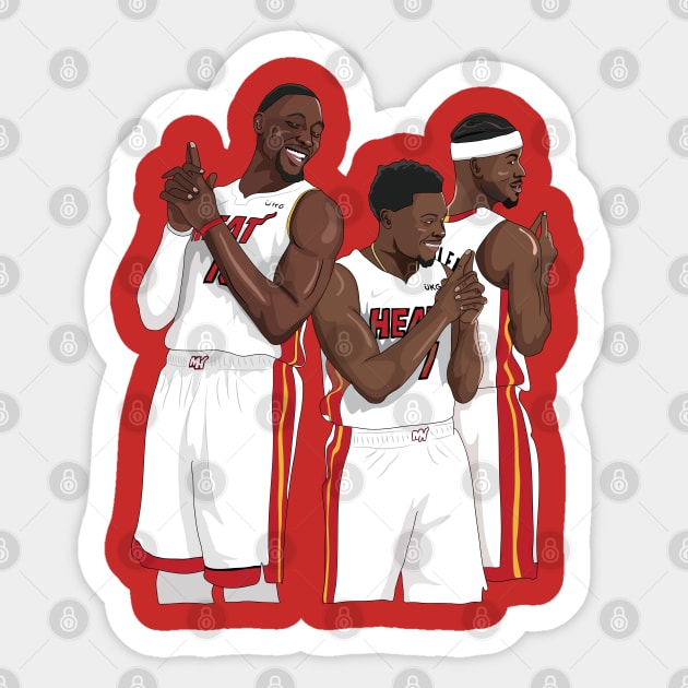 Bam Adebayo x Kyle Lowry x Jimmy Butler Sticker by xavierjfong